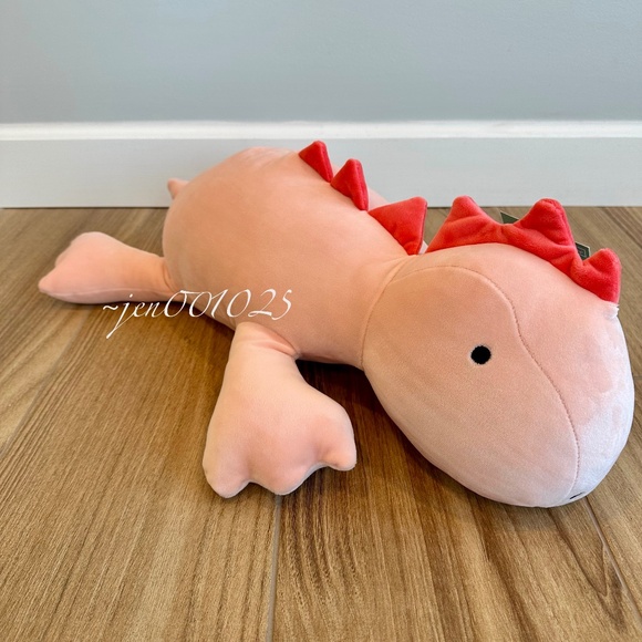 Pink Dinosaur Weighted Plush Throw Pillow - Pillowfort - Picture 5 of 9